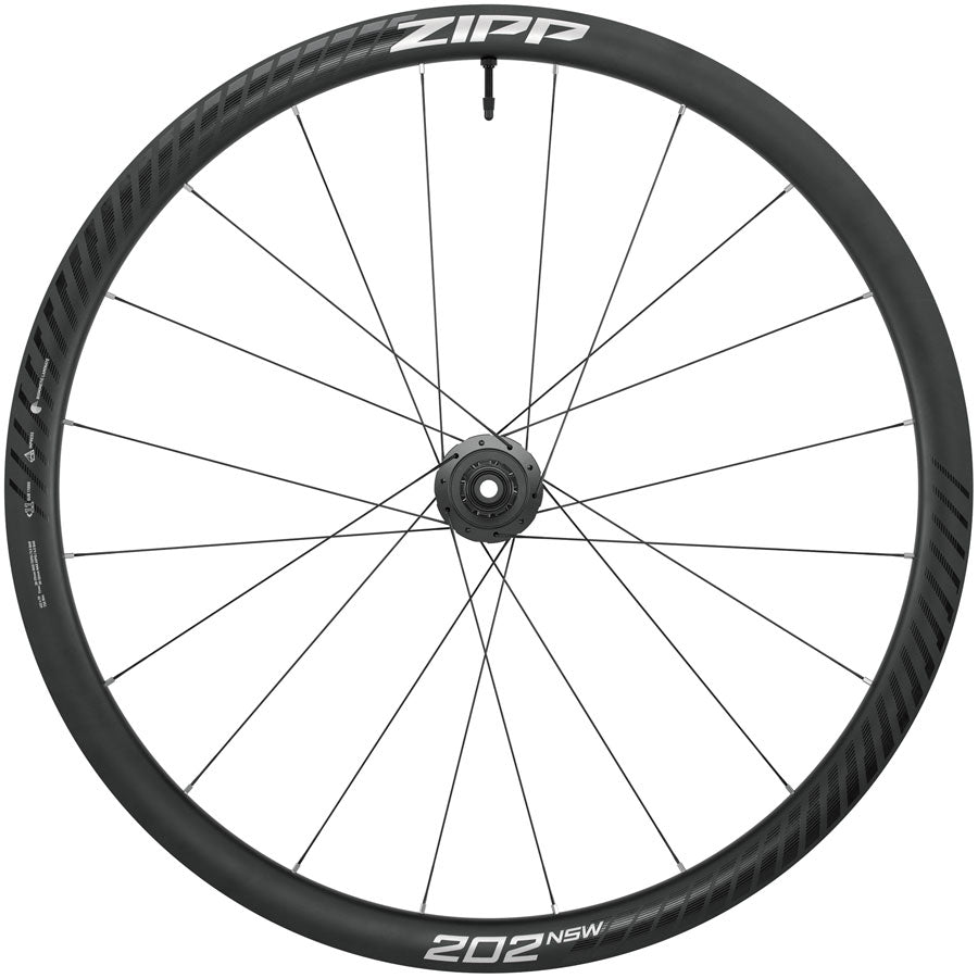 Zipp 202 NSW Rear Wheel - 700, 12 x 142mm, Center-Lock, Tubeless, Carbon, HG 10/11, Black/Dark Gray, 20H, A1