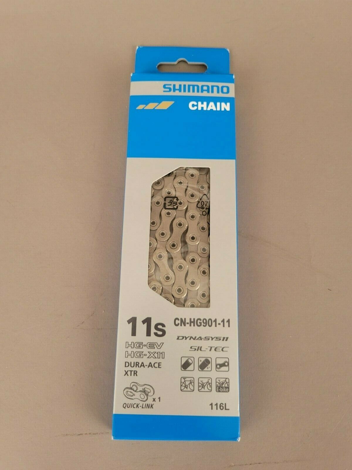 Shimano Dura-Ace CN-HG901-11 Chain 11-Speed, 116 Links, Silver