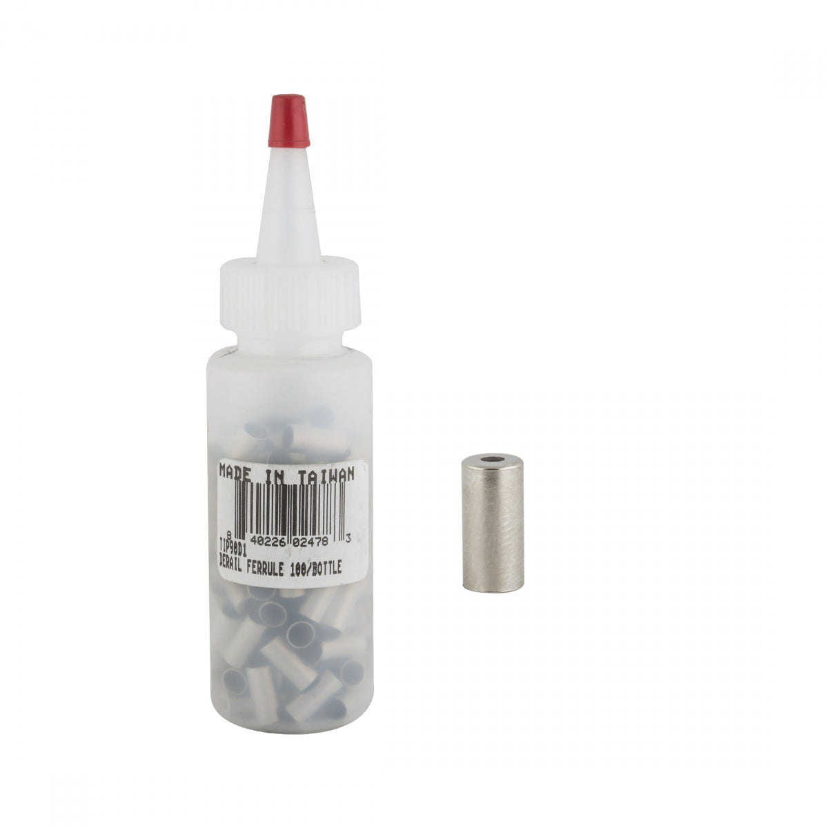 Dia-Compe Brake Cable Ferrules, 5mm/1.2mm, Bottle of 100