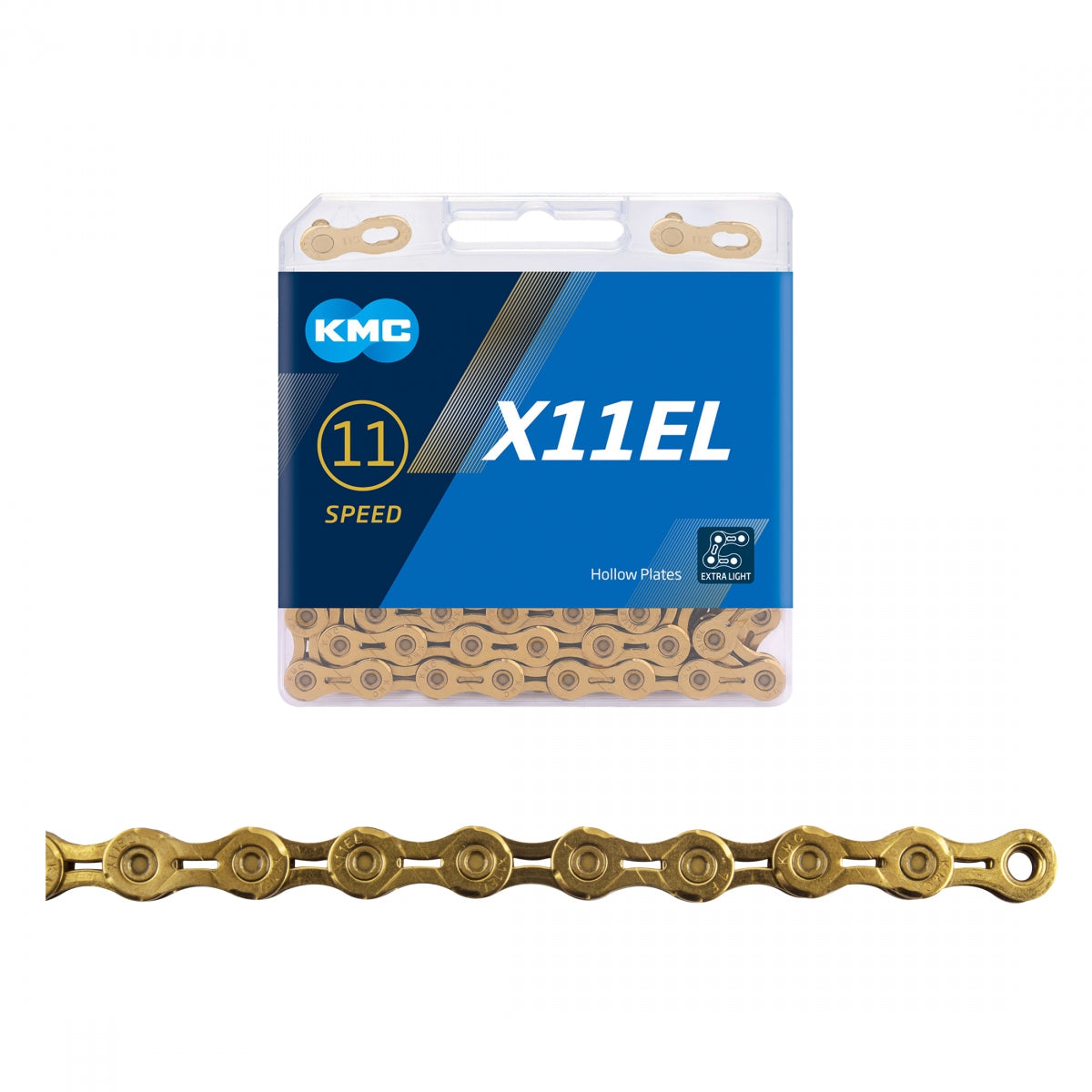 KMC X11EL Chain - 11-Speed, Gold Ti-Nitride, 118 Links