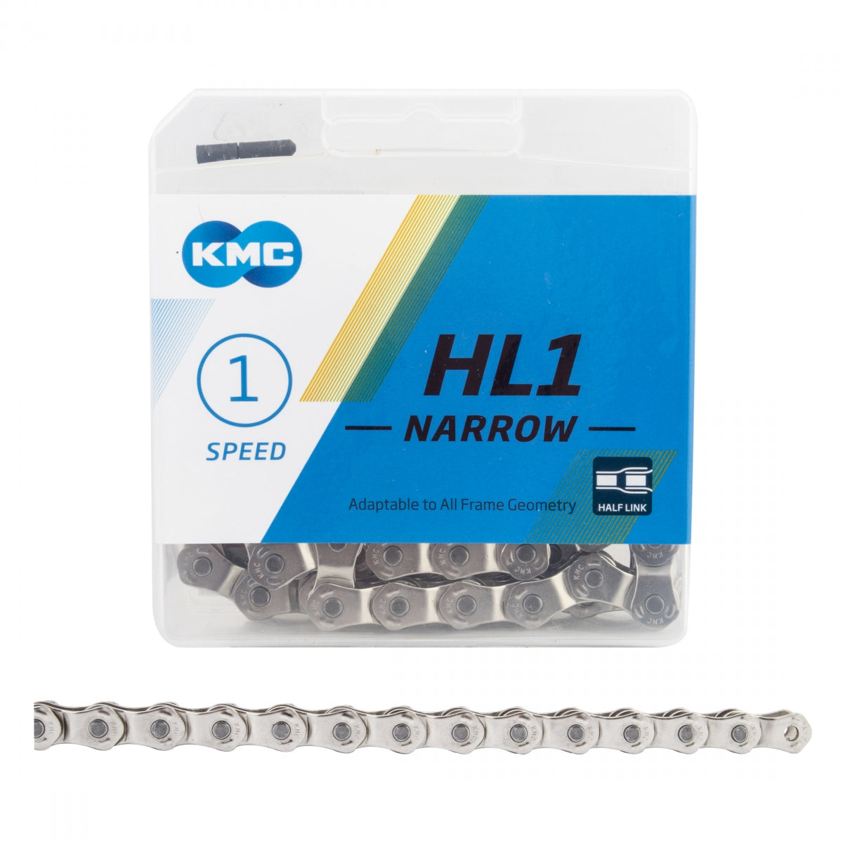 KMC HL1 Narrow Chain - Single-Speed, Silver, 100 Links