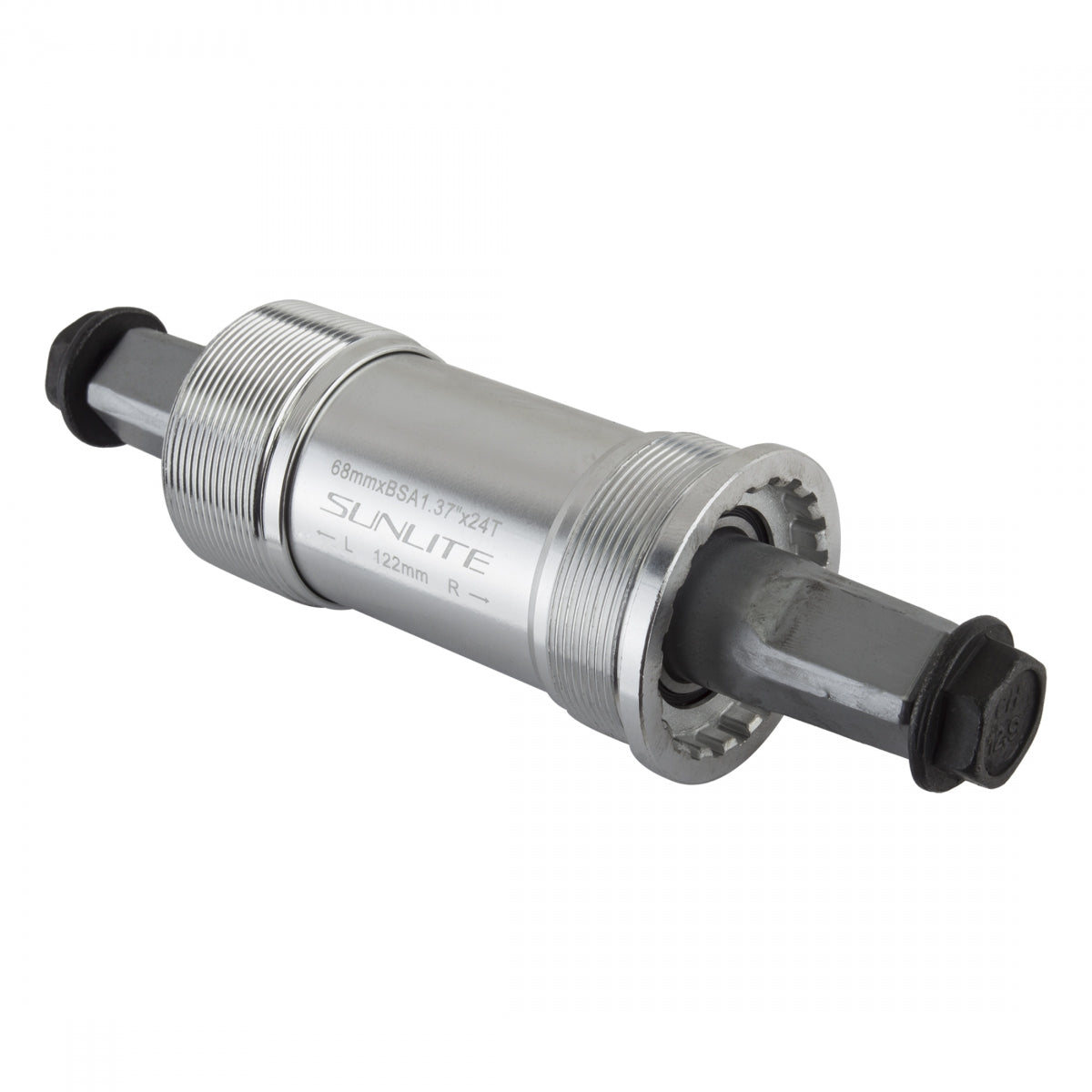 Sunlite SL-55 Sealed Bottom Bracket Set, Square Taper, Alloy Cups, English, 68mm x 122mm