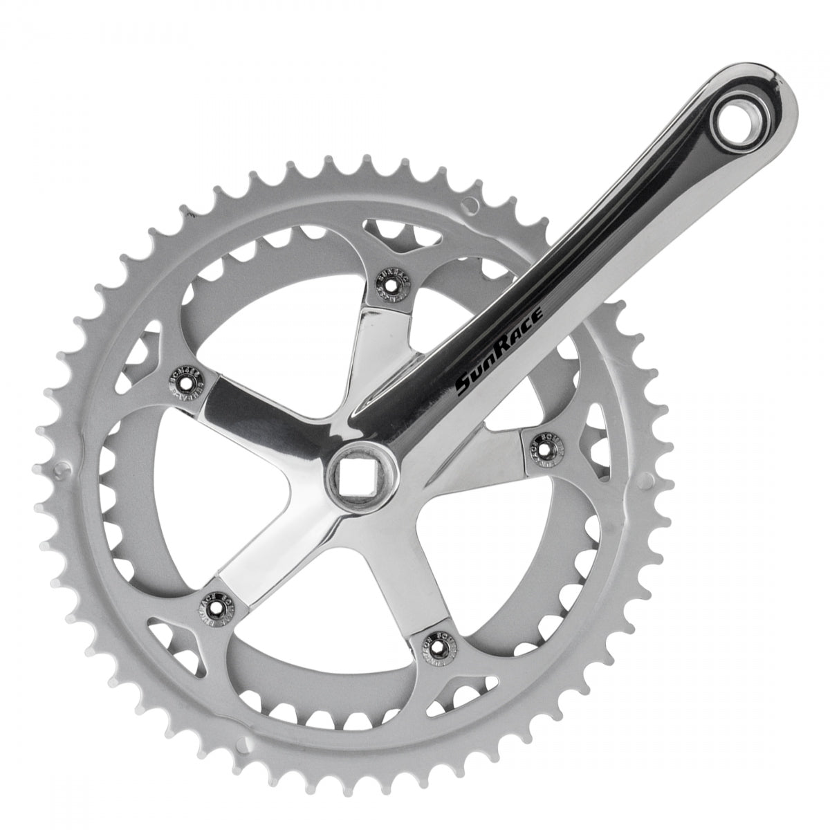 SUNRACE FC-R31 170mm 53-39T 7/8-Speed Square Taper Crankset Silver