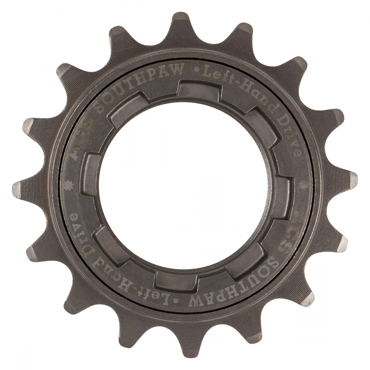 ACS Southpaw Freewheel - 16t, Gun Metal, For Left Hand Drive