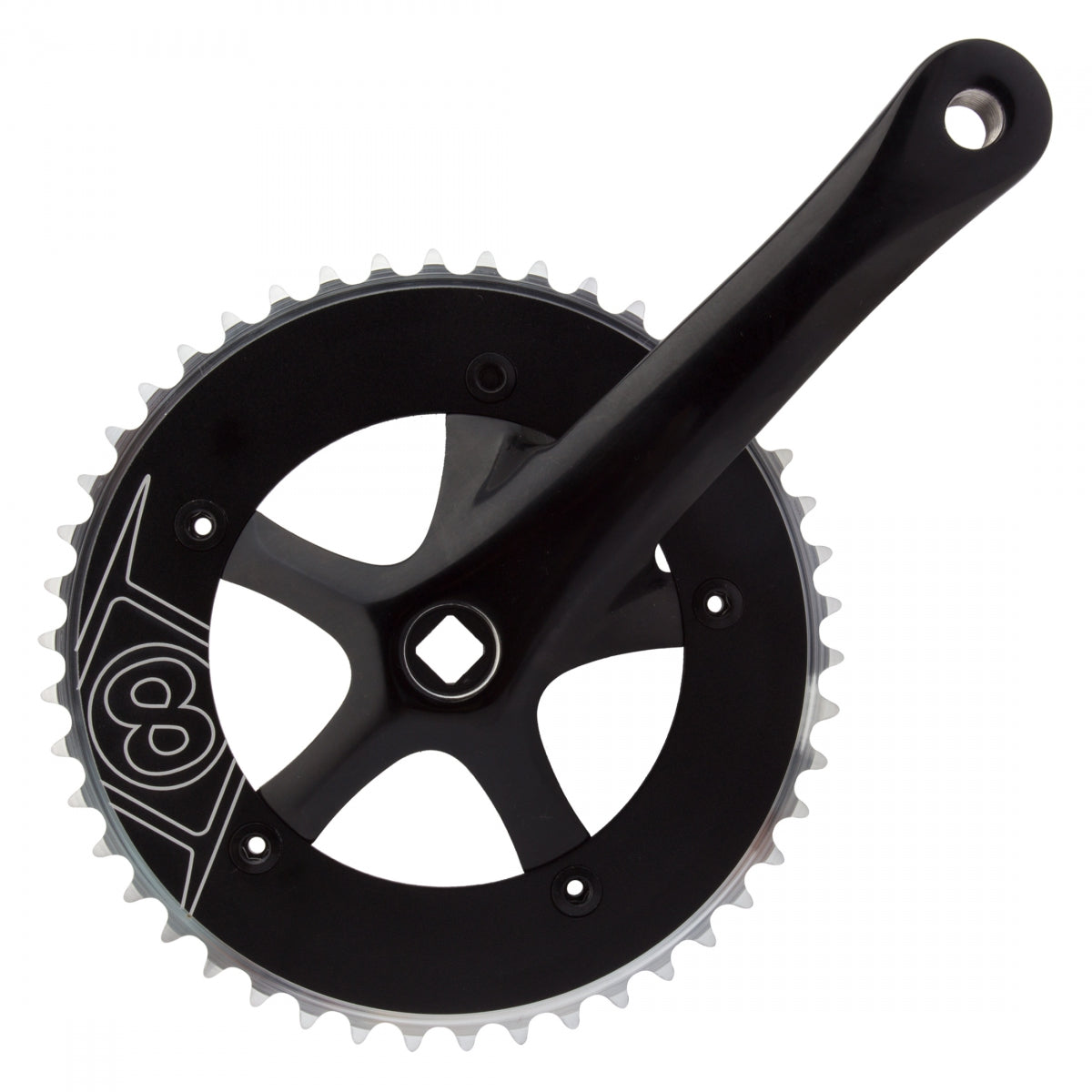 ORIGIN8 Urban SS Single Speed 170mm 46T 1-Speed Square Taper Crankset Black
