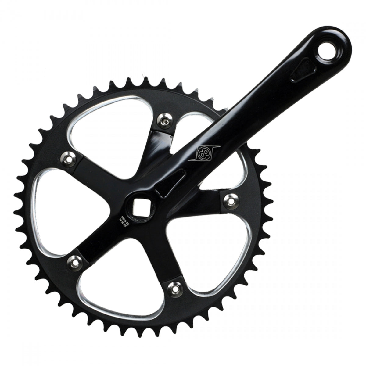 ORIGIN8 Pro Pulsion Track/Single Speed 165mm 46T 1-Speed Crankset Black