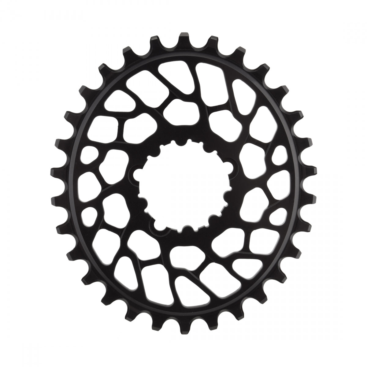 AbsoluteBLACK BB30 Oval Direct N/W Chainring, 30T, Black
