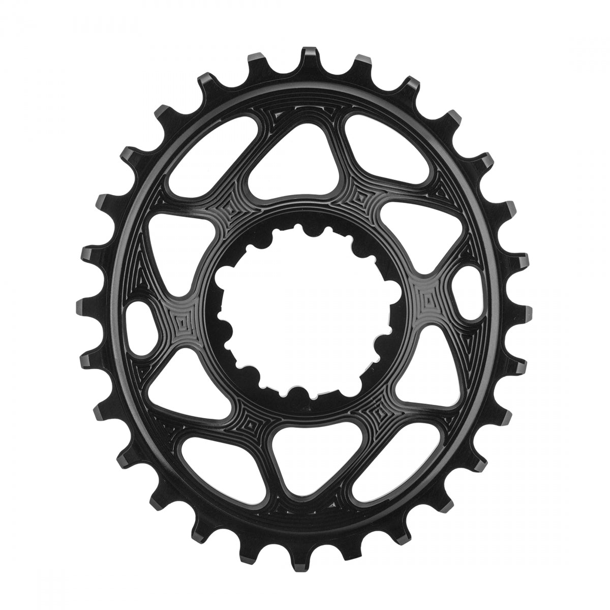 AbsoluteBLACK GXP Oval Direct N/W Chainring, 28T, Black