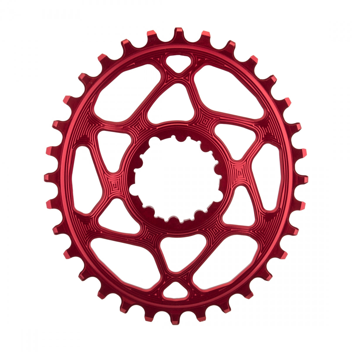 AbsoluteBLACK GXP Oval Direct N/W Chainring, 32T, Red