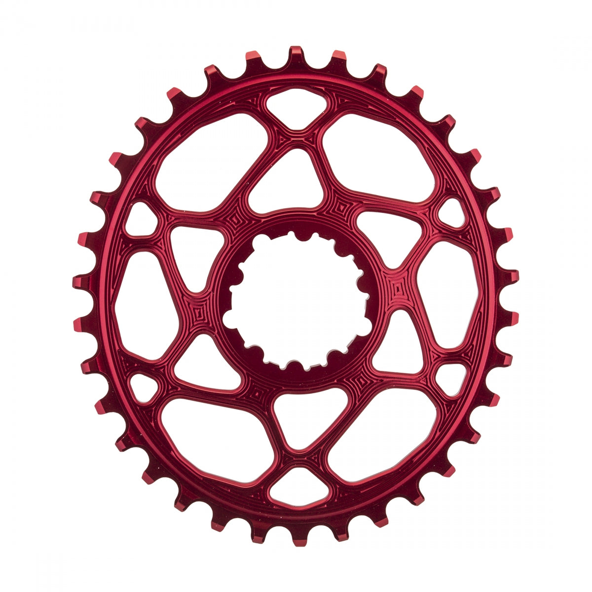 AbsoluteBLACK GXP Oval Direct N/W Chainring, 34T, Red