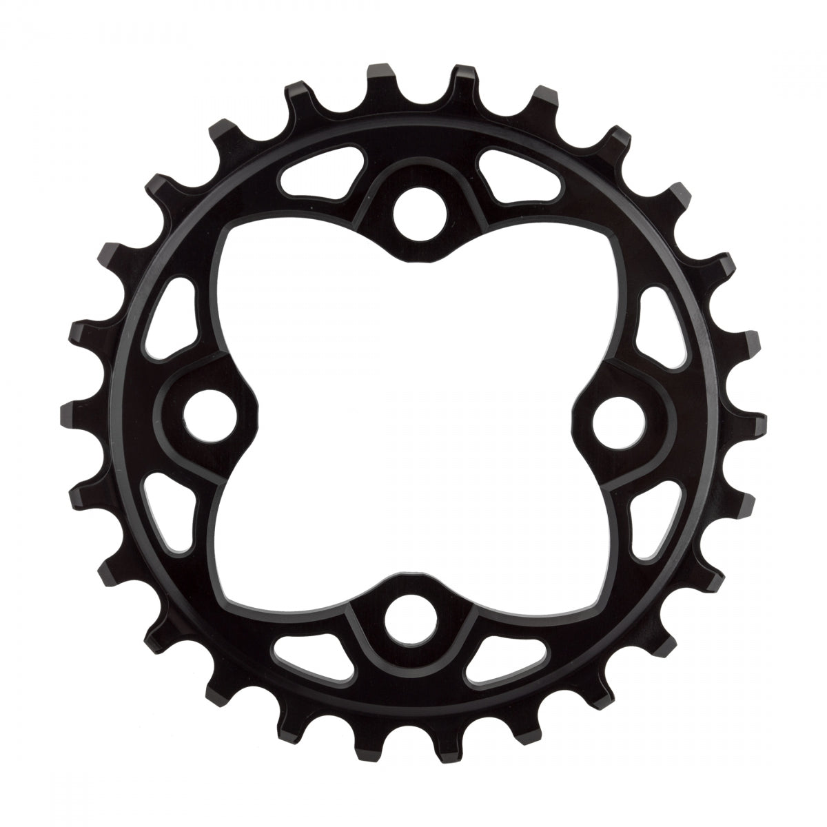AbsoluteBLACK BCD N/W Chainring, 26T, 104/64mm 4-Bolt, Black