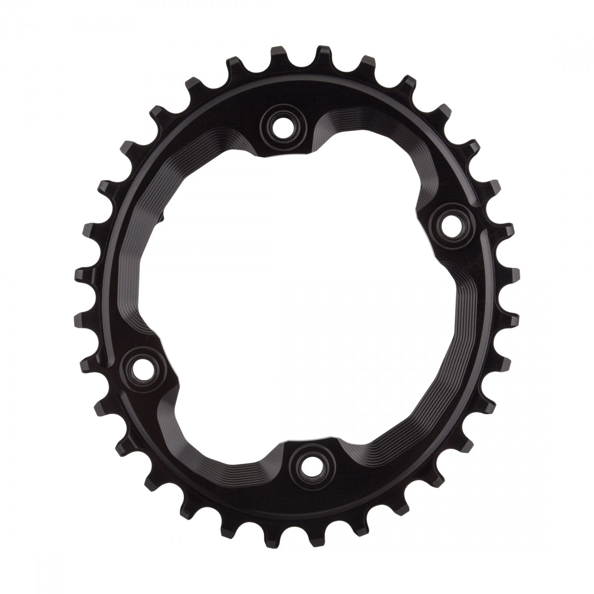 AbsoluteBLACK Oval 96 BCD XT N/W Chainring, 96mm 4-Bolt, 32T, Black