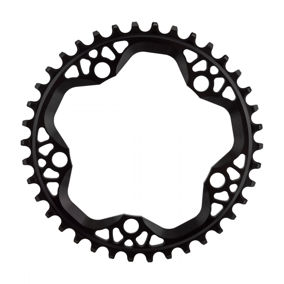 AbsoluteBLACK BCD N/W Chainring, 38T, 130mm 5-Bolt, Black
