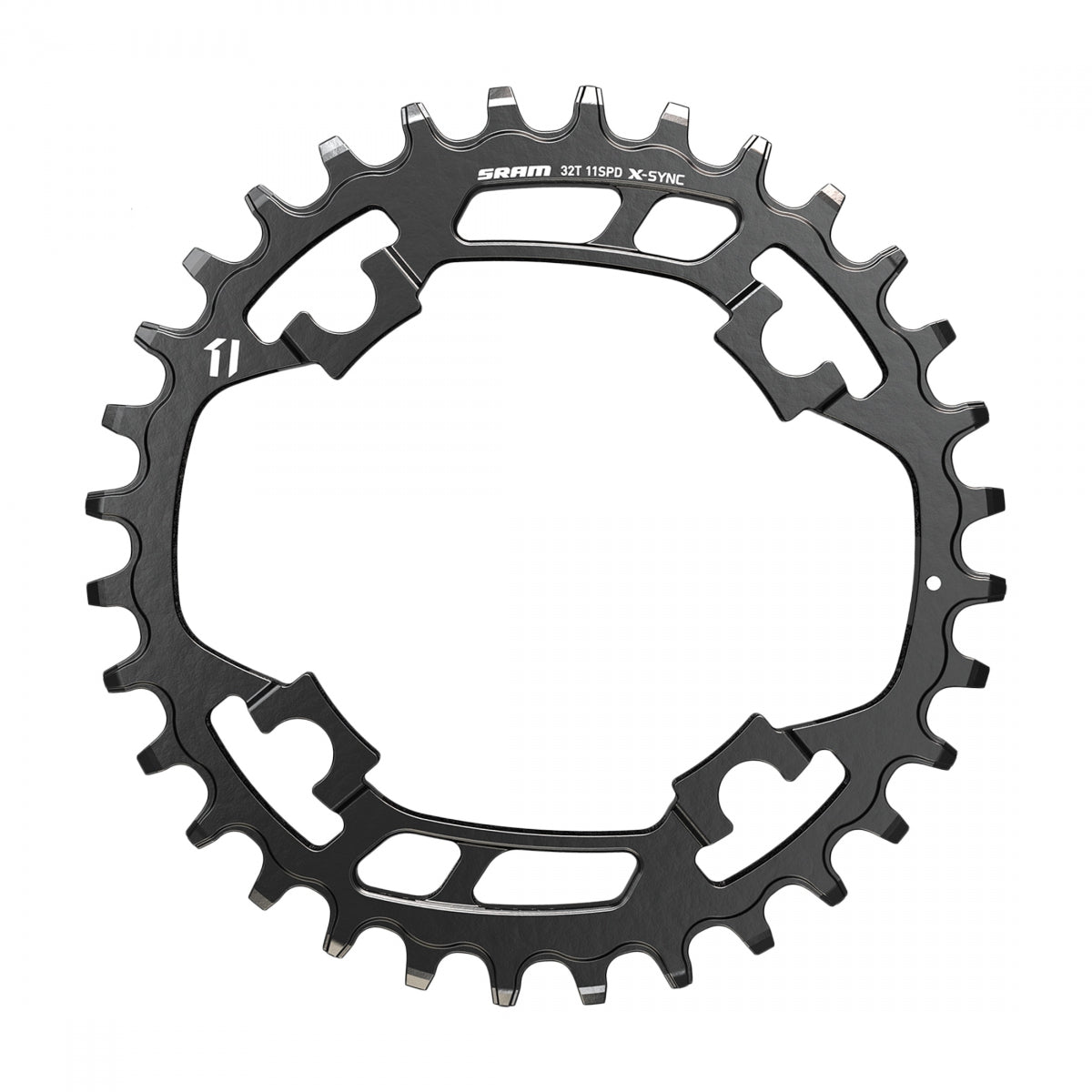 SRAM X-SYNC Chainring, 11-Speed, 4-Bolt, 32T, 94mm, Steel, Black
