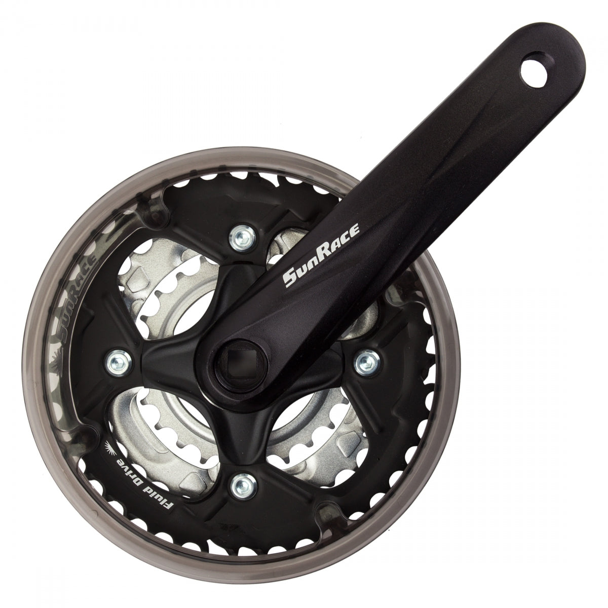 SUNRACE FC-M500 MTB with Cog 170mm 42-34-24T 7/8-Speed Crankset Black