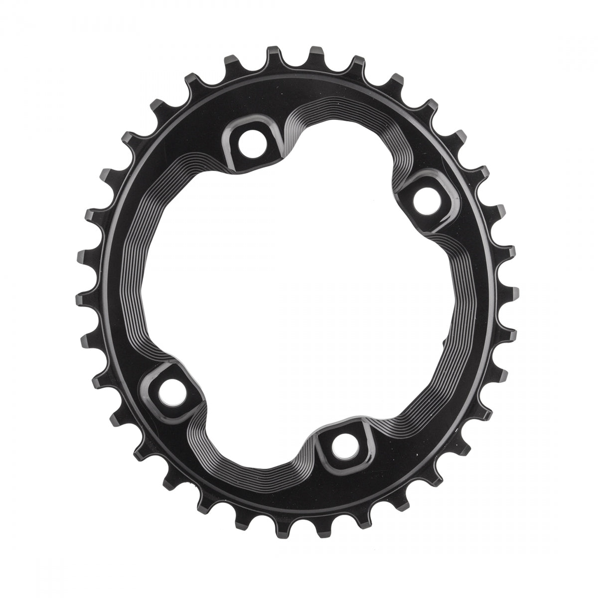 AbsoluteBLACK Oval 96 BCD XT N/W Chainring for Shimano XT M8000 and MT700 cranksets, 96mm 4-Bolt, 34T, Black