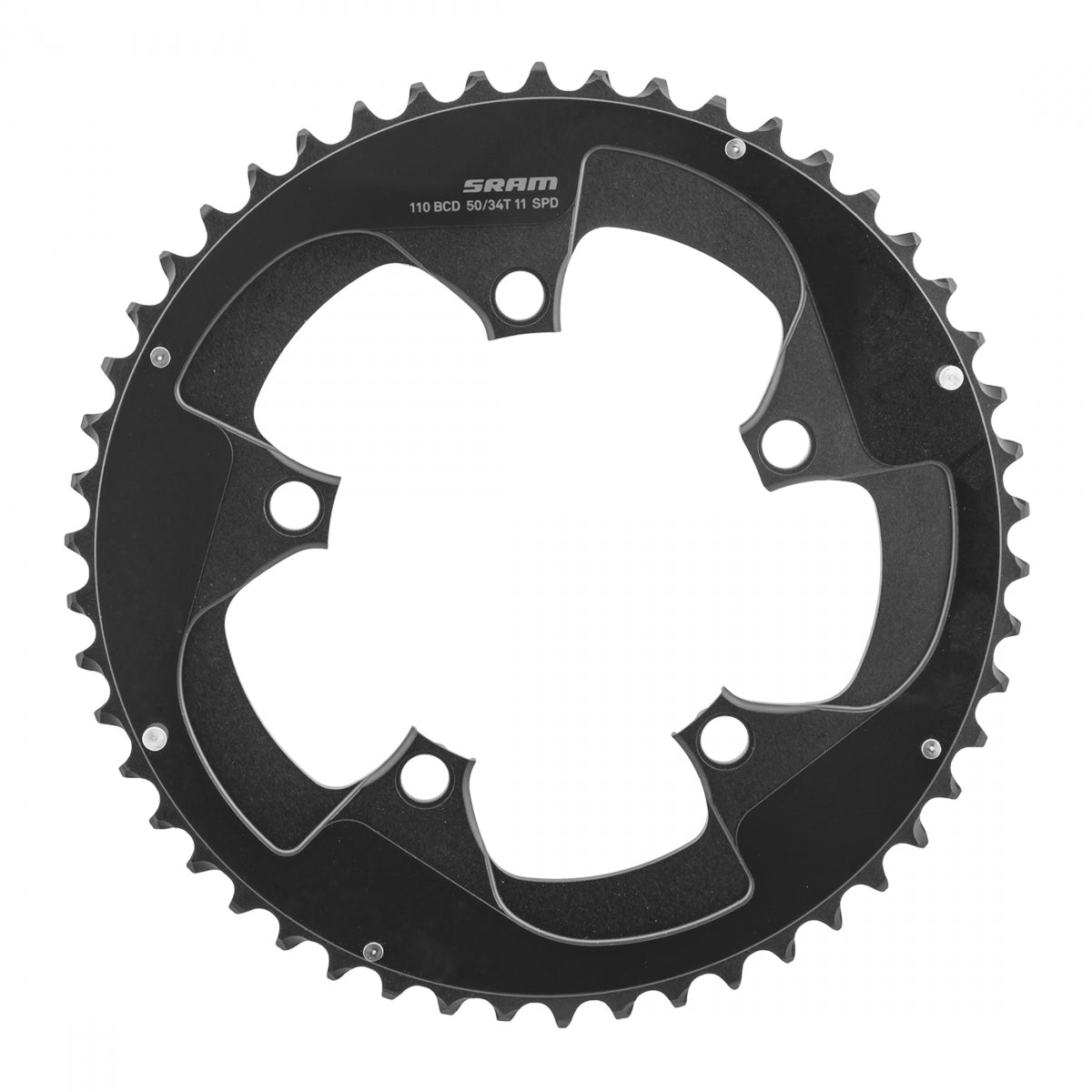 SRAM X-Glide Chainring, 50T, 110mm, 11-Speed, S3, 5mm 2 Pin, Black