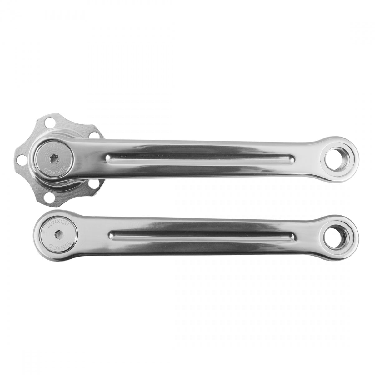 SUNXCD Exceed Crank Arms 167mm 1-Speed Square Taper Crankset Silver