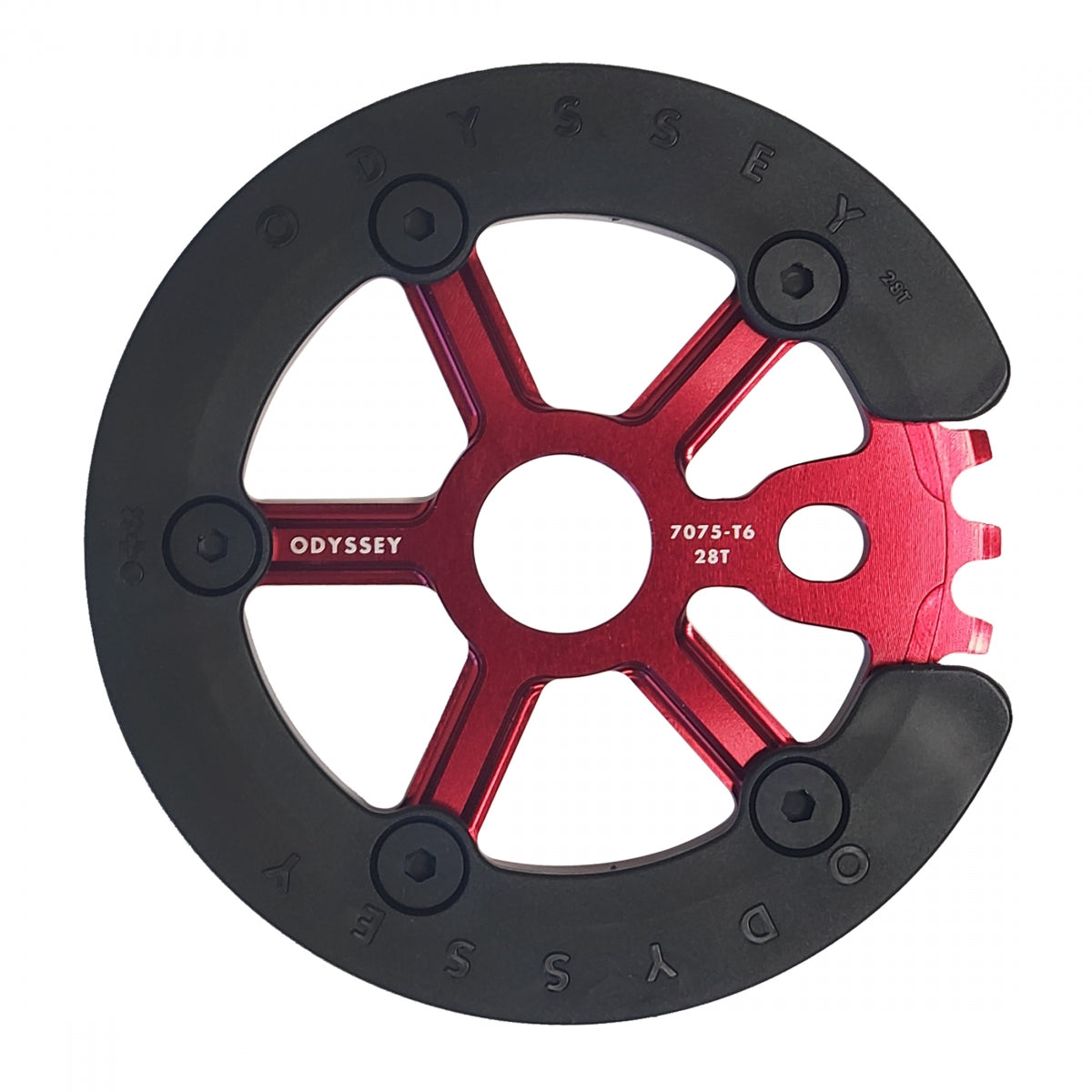 Chainring 1Pc Ody 28T Utility Pro W/Guard Ano-Rd