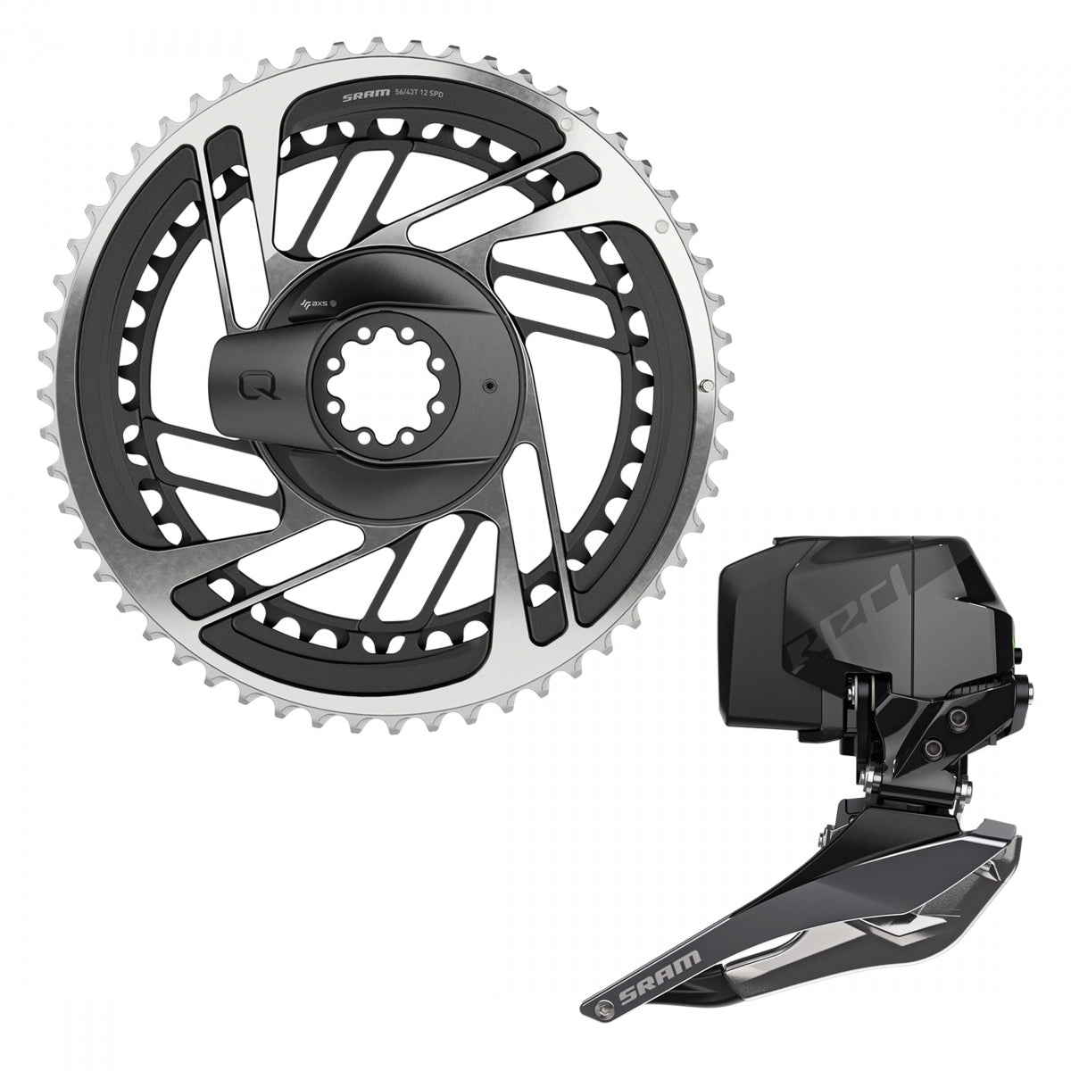 Chainring Sram Red Axs Powermeter 56/43Dm W/Red Fd Axs 2-Pos Bk