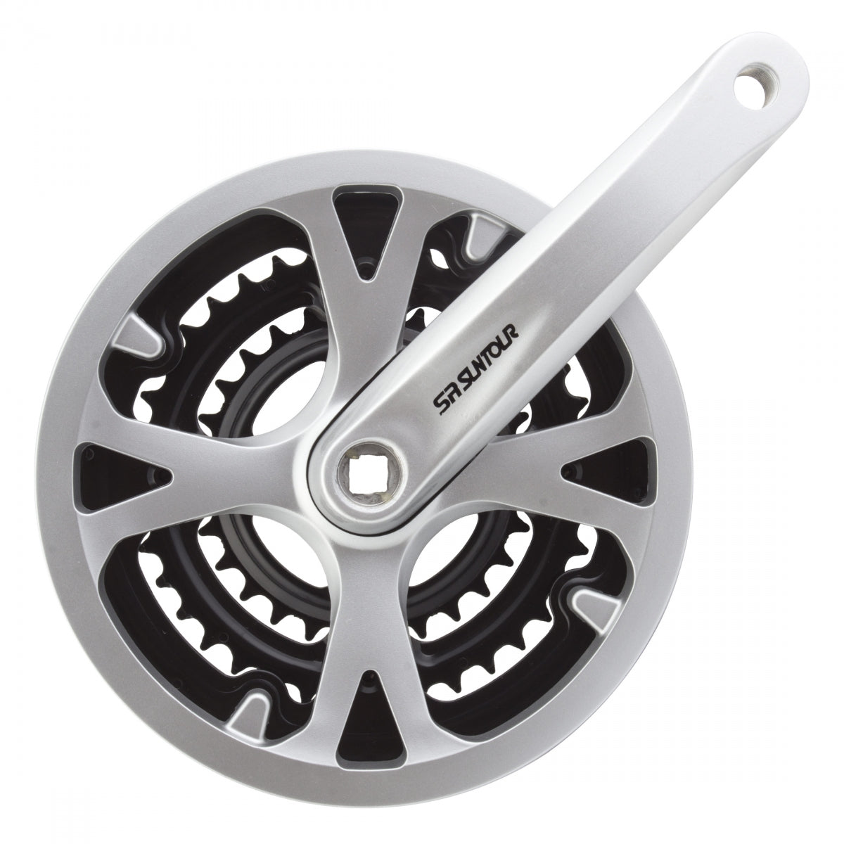 SR SUNTOUR 2013 XCC with Cog 170mm 48-38-28T 7/8-Speed Crankset Silver