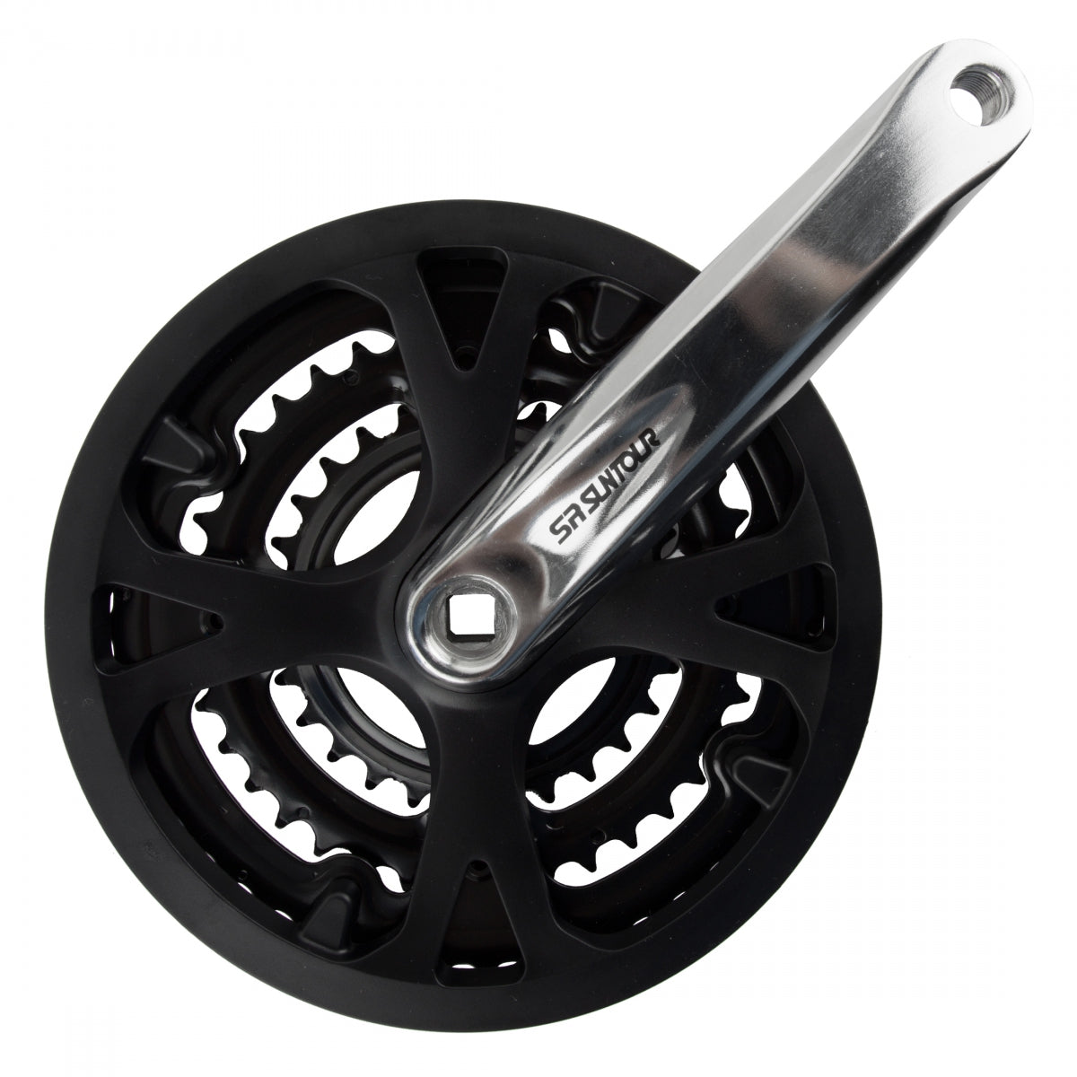 SR SUNTOUR 2013 XCC with Cog 175mm 48-38-28T 7/8-Speed Crankset Silver