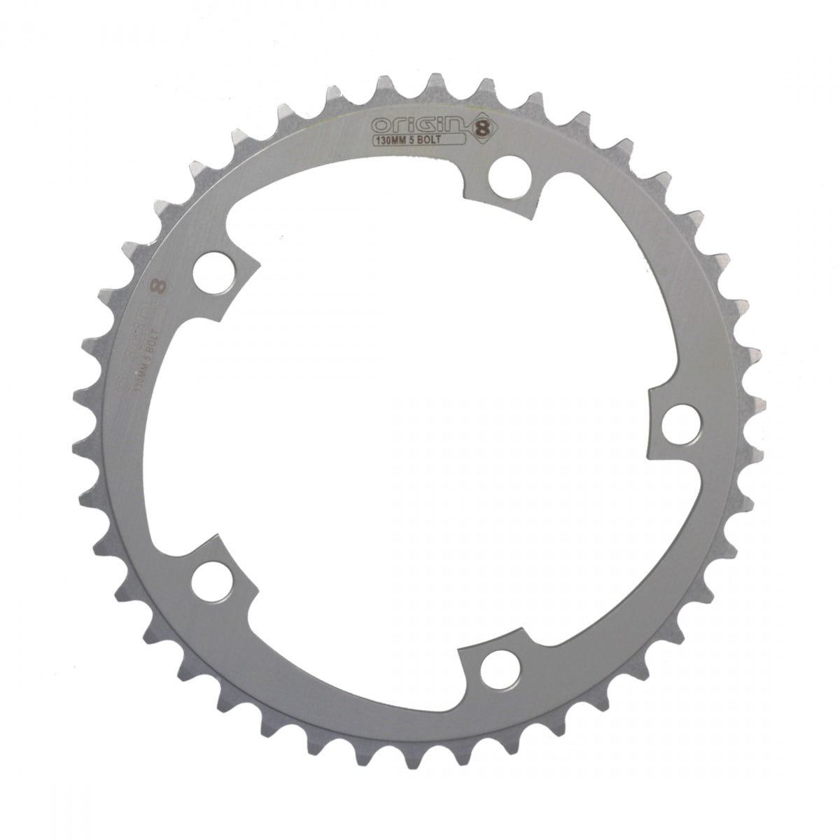 Origin8 Alloy Blade Chainring, 130mm, 5-Bolt, 42T, Silver