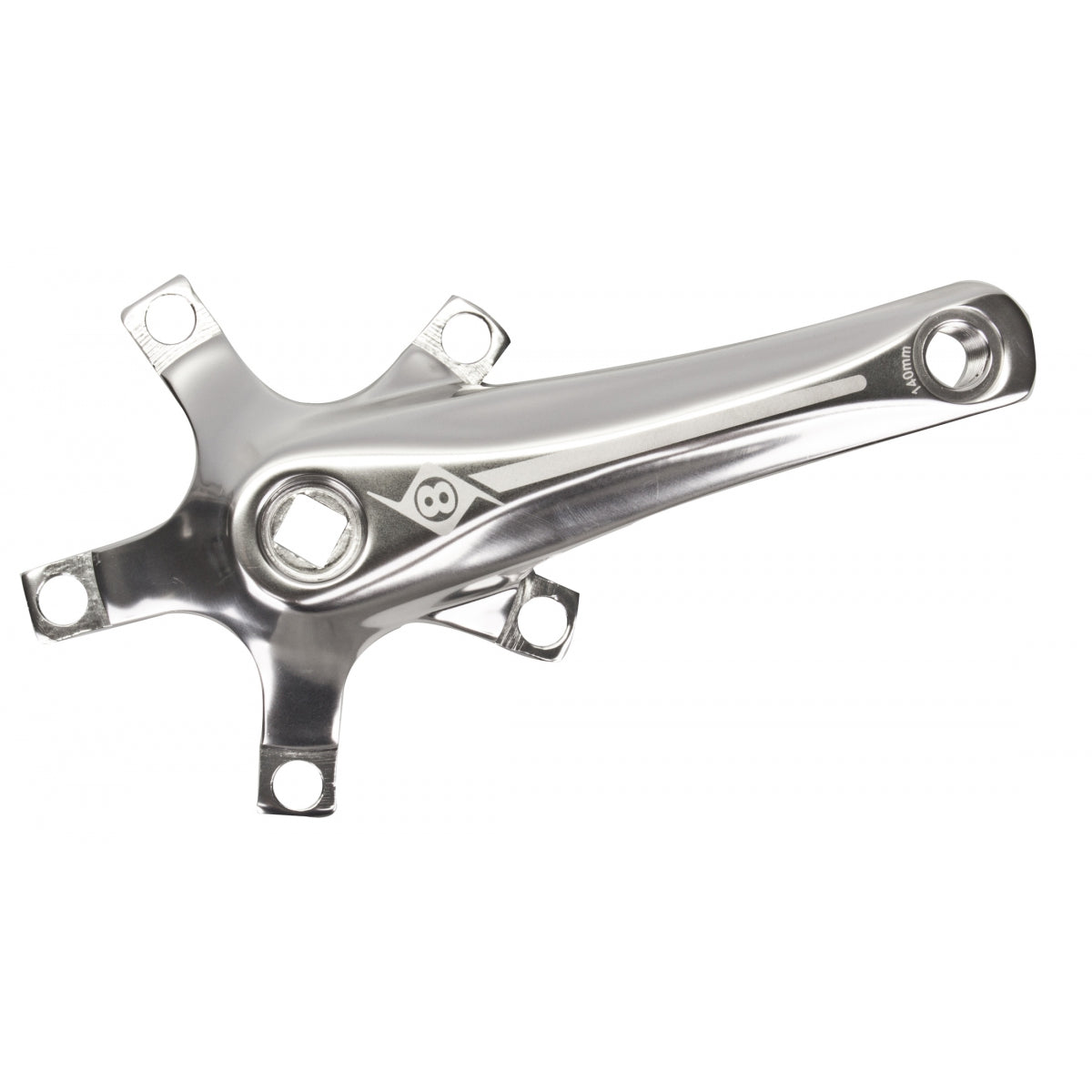 Origin8 Alloy Crank Arm Set, 160mm, 110 BCD, Forged, Silver
