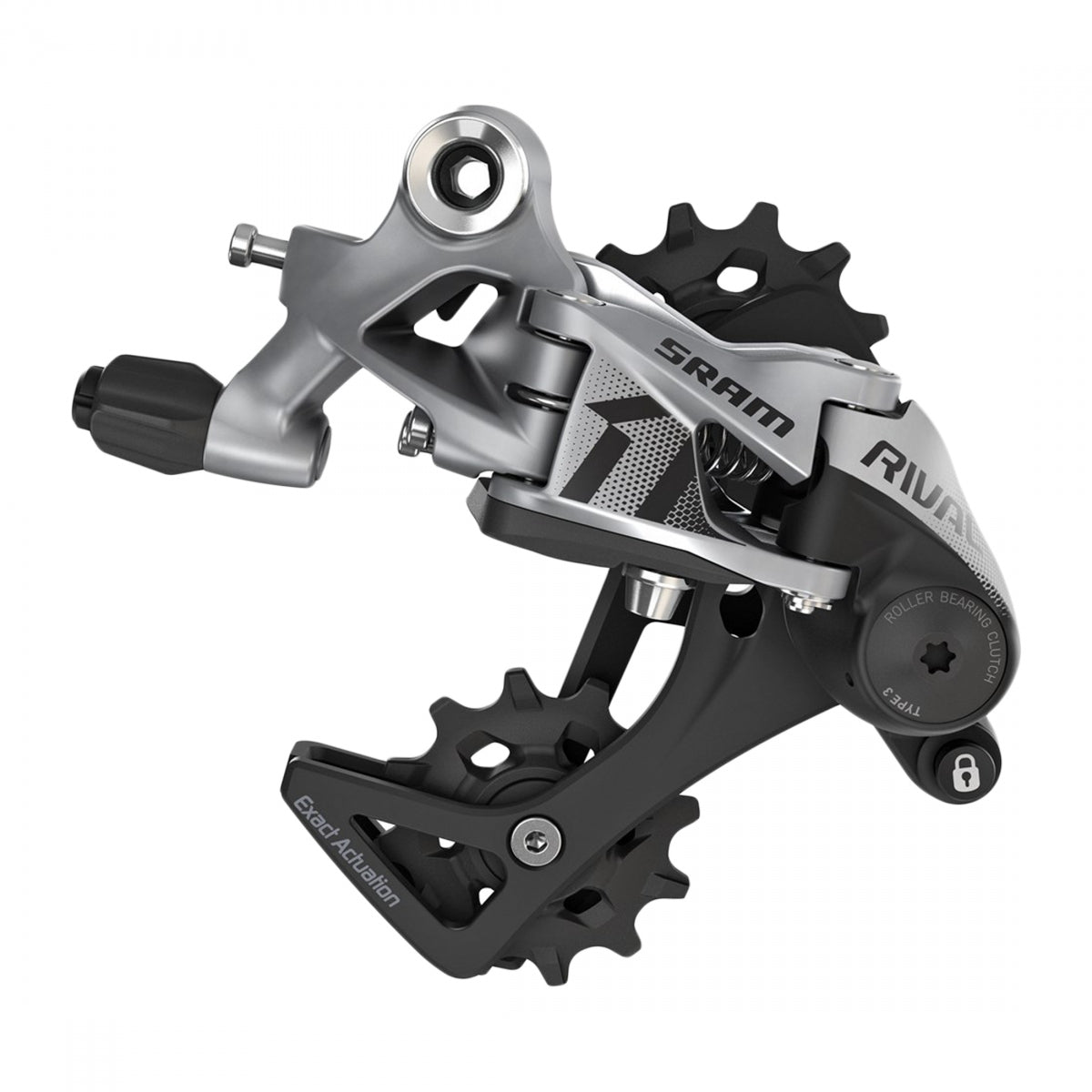 SRAM Rival 1 Rear Derailleur 11 Speed Medium Cage Black Silver