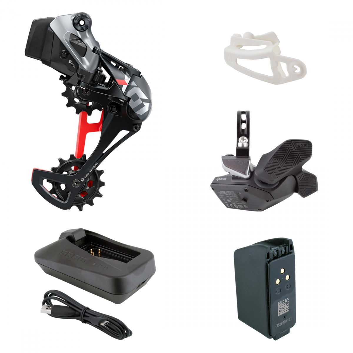 Group Upgrade Kit Sram X01 Eagle Axs Rocker Shifter/Rdwbatt/Charger-Cord/Gap-Tool Red