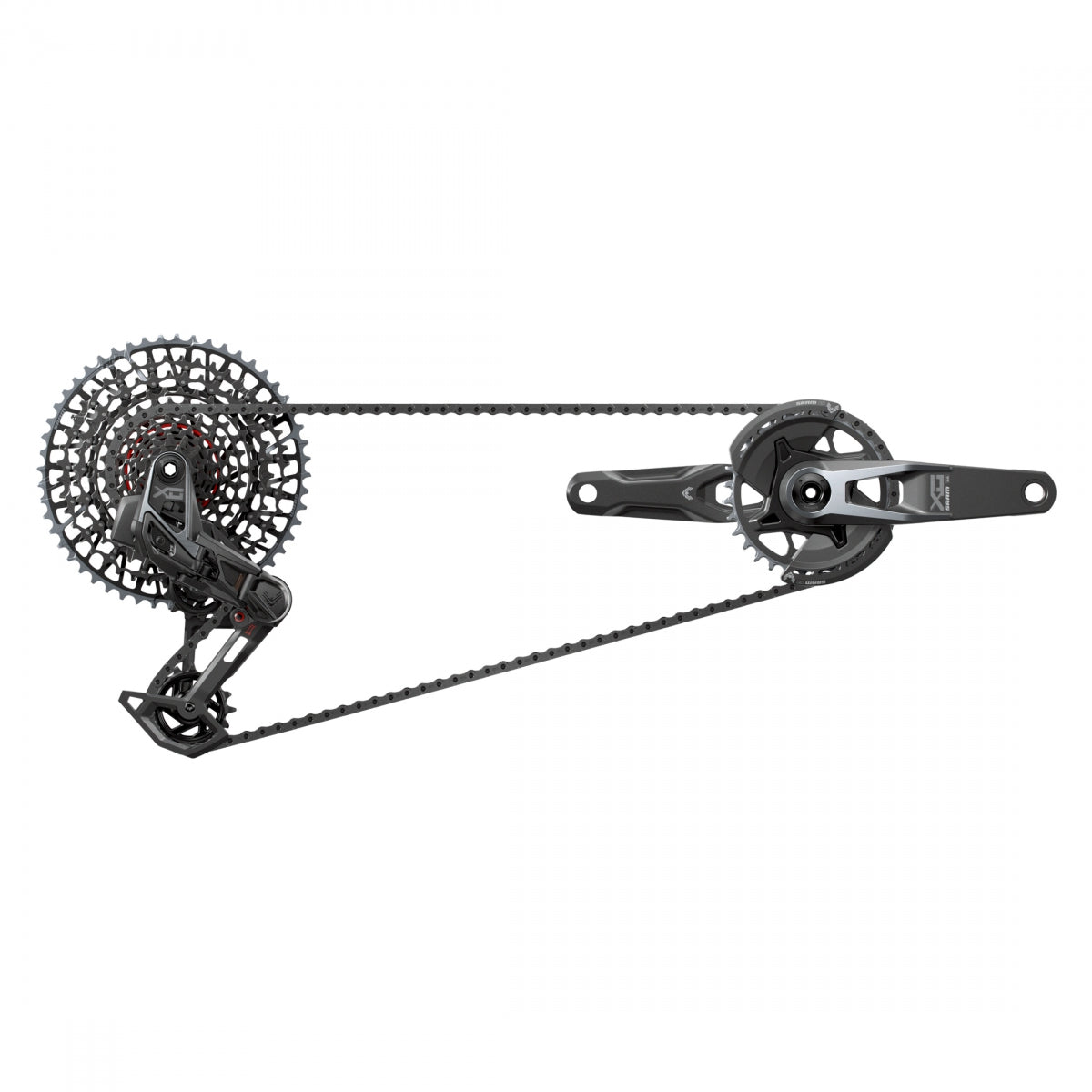 Group Kit Sram X0 Eagle T-Type Axs Rd/Trigger-Shifter/Crank Dub 12S-170X32Dm/Chain/Cass 10-52 Bk