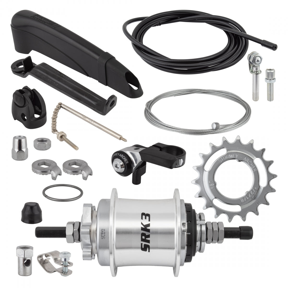 Sturmey Archer Alloy Rear SRK3 3sp Kit Bicycle Hub, 32 Hole, 135mm, Bo – Velo Mine