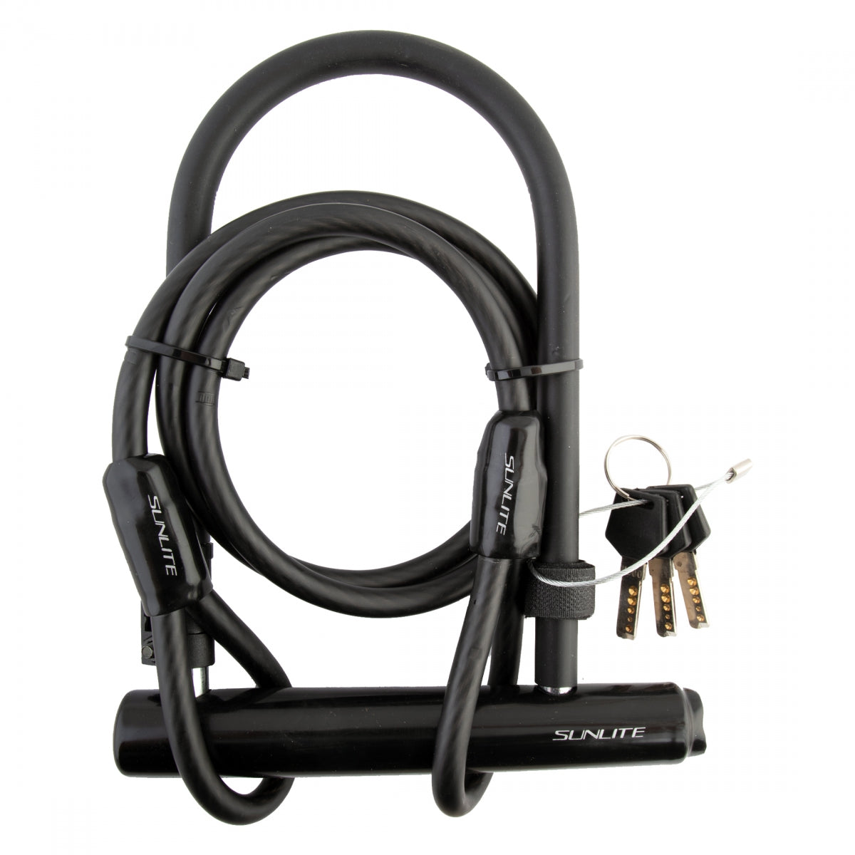 Lock Sunlite U Std 4X7.75/10Mmx4Ftcbl W/Brkt Black
