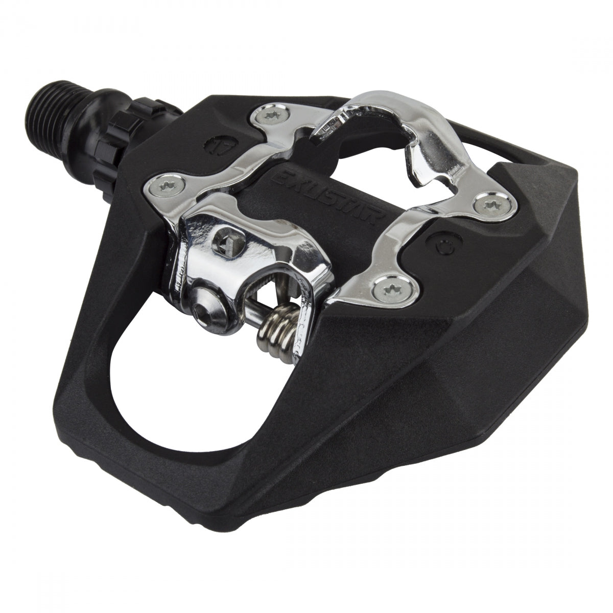 Pedals Exustar Mtb Single Clpls Pm816-04 Resin Black/Sl Spd