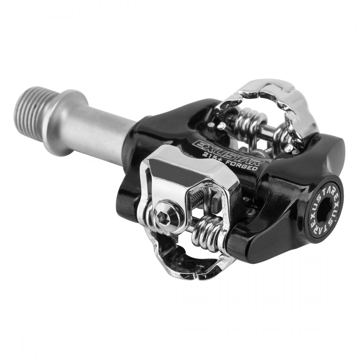 Exustar Dbl Pm215 Aly Black Spd Clipless Pedals 9/16" Silver