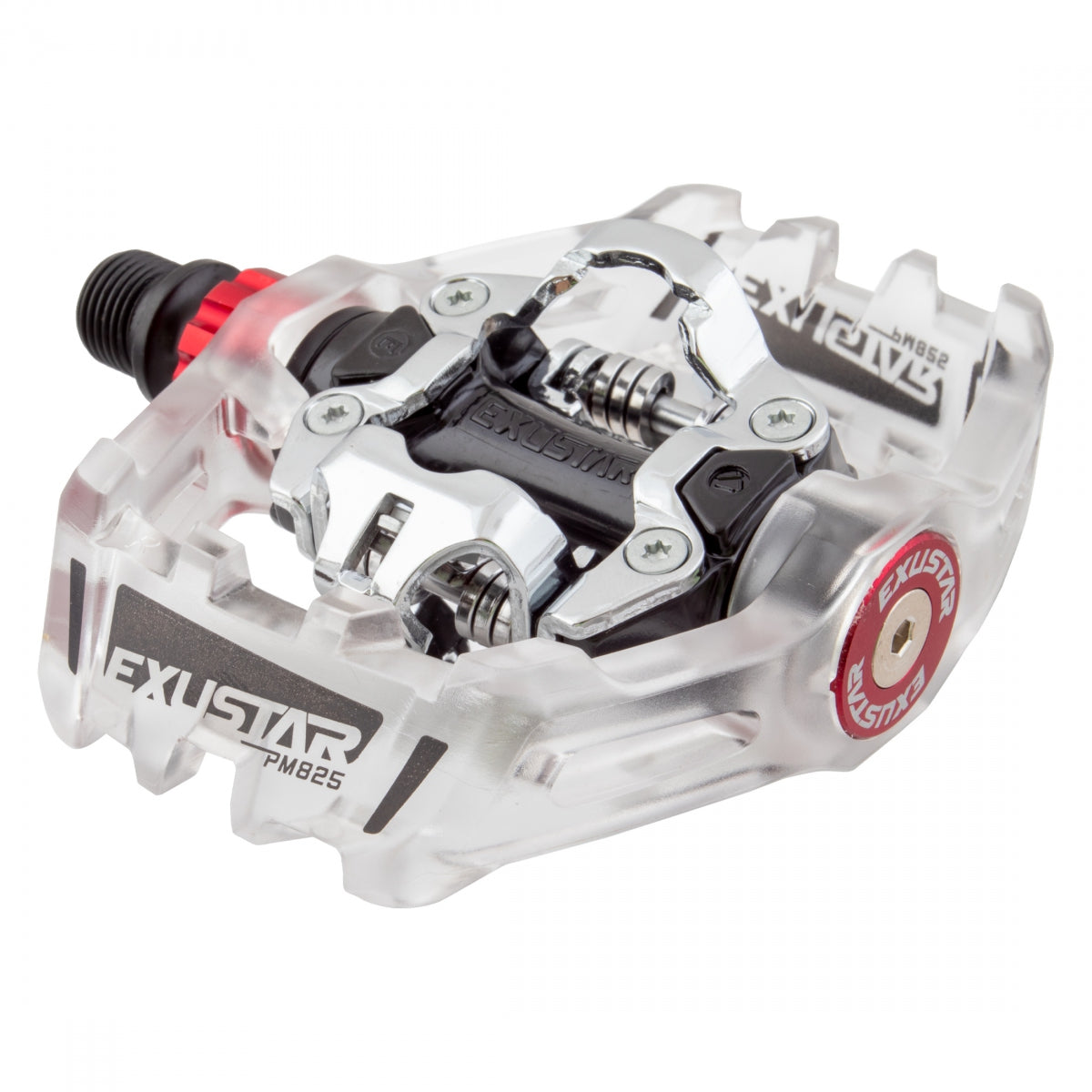pedal exustar mtb Pedals Exustar Mtb Dbl Clpls Pm825 Aly Trans/Sl Spd