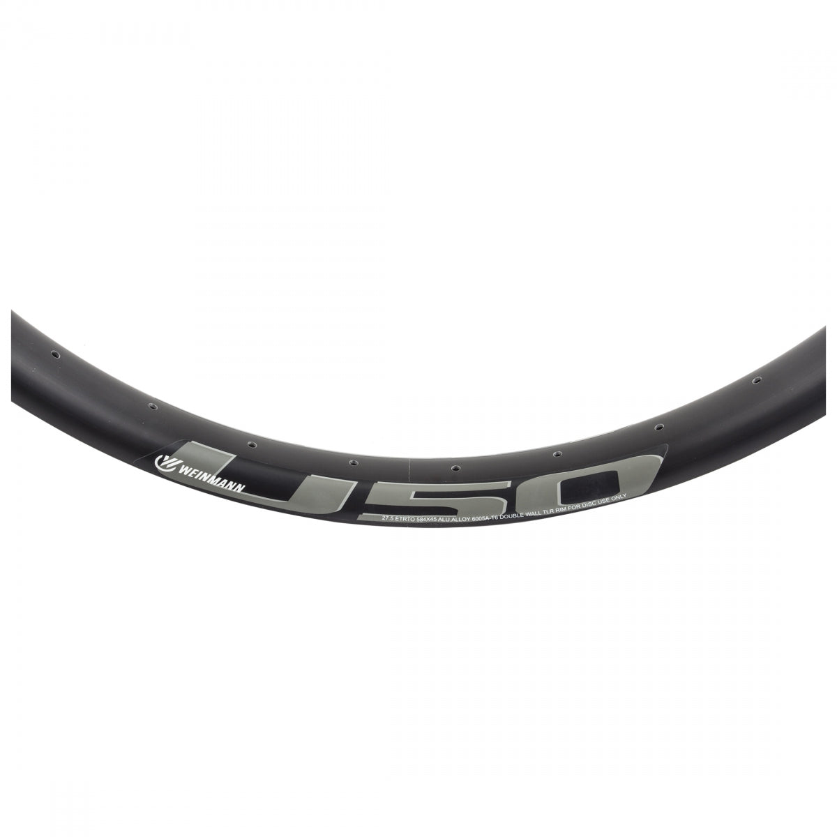 Weinmann Wei 27.5 U50 Tbls 27.5 in Bicycle Rim Black 32H Disc Brake