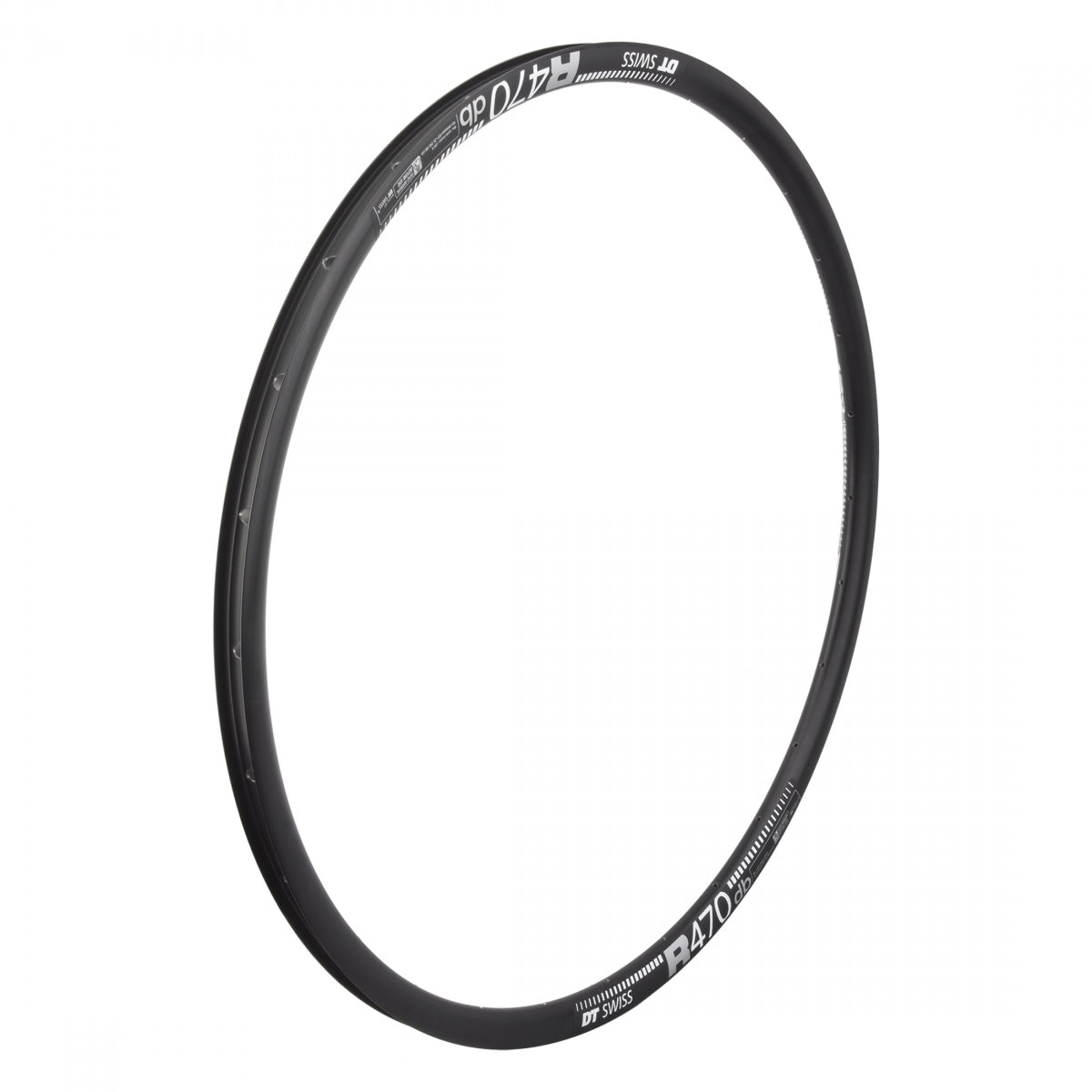 DT Swiss Dt 700C R470 Sleeved 700C Bicycle Rim Black Disc Brake