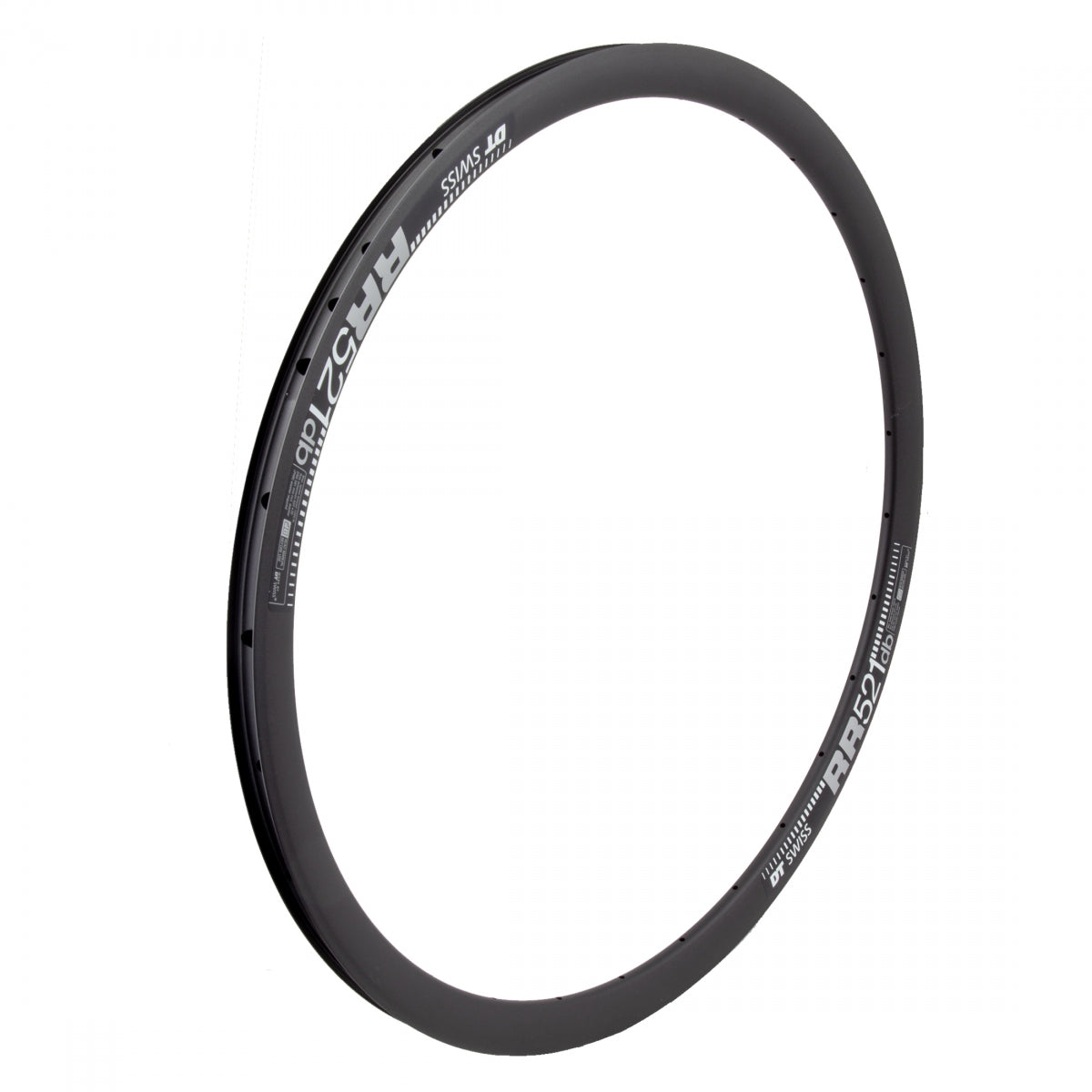 DT Swiss Dt 700 Rr521 Tbls 700C Bicycle Rim Black Disc Brake