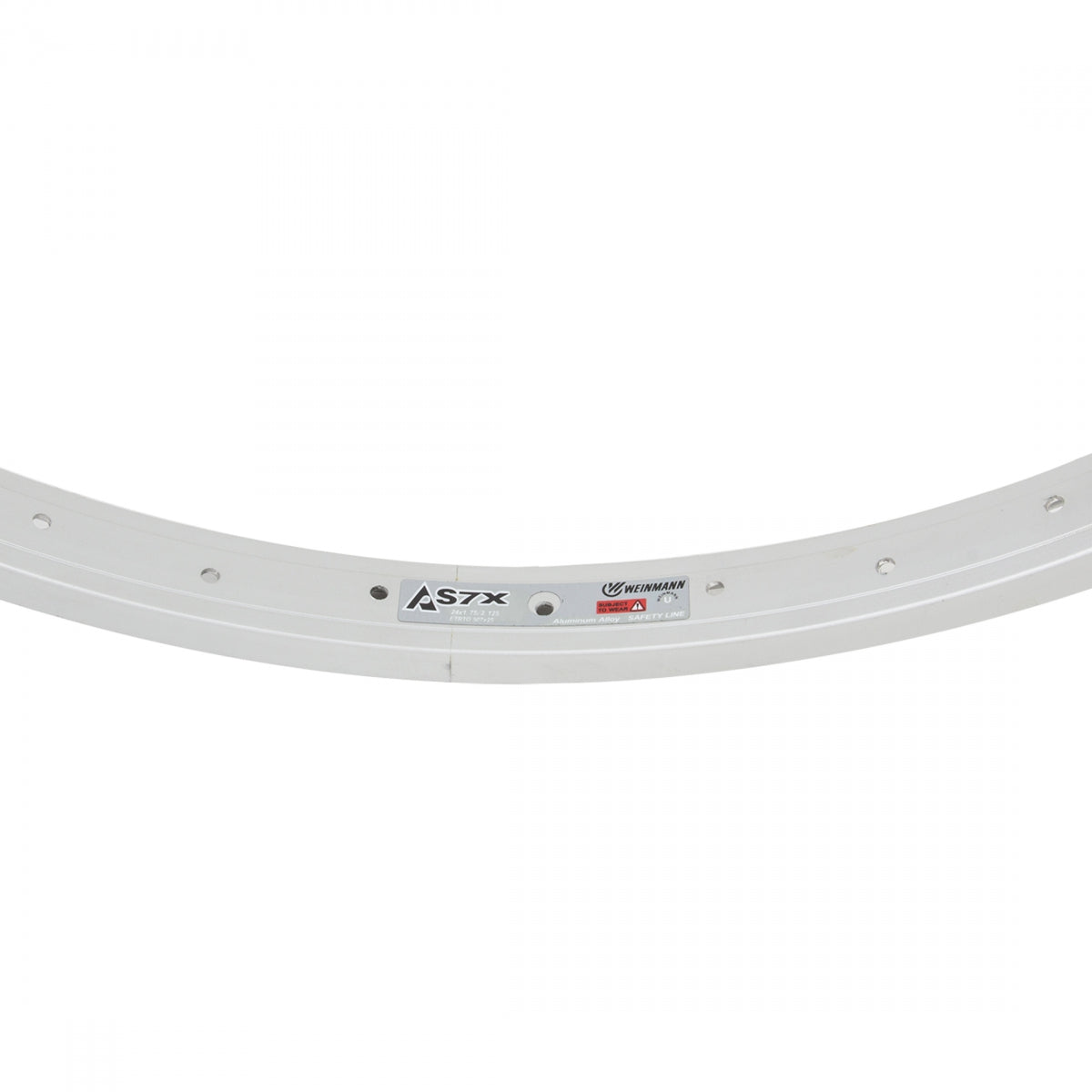 Weinmann Wei As7X 24 in Bicycle Rim Silver 36H Disc Brake