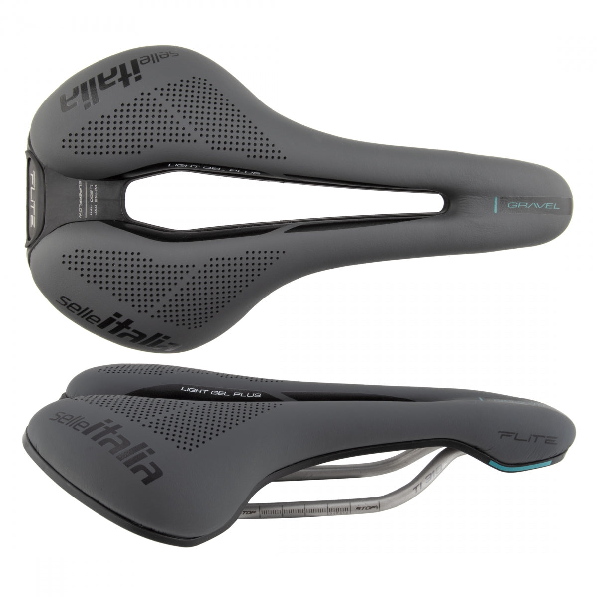 Saddle S/I Flite Boost Gravel Ti 316 Superflow L Black