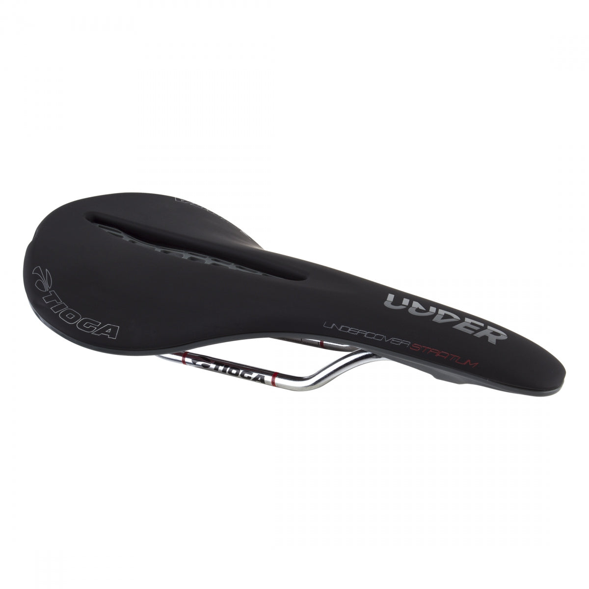 Tioga Undercover Stratum Mountain 140mm CrMo Rail Saddle Black