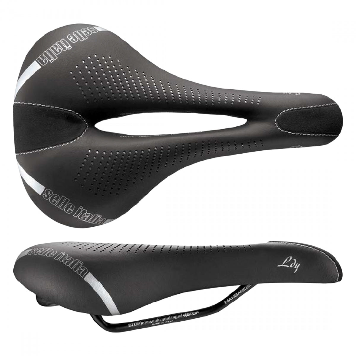 Selle Italia S I Lady Flow L Comfort CrMo Rail Saddle Black/White/Orange