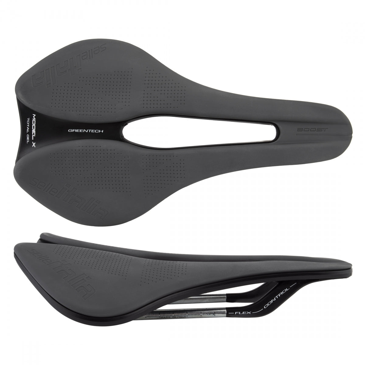 Selle Italia S I Model X Flow Boost Gy Comfort 145mm Saddle Gray/Green/Black