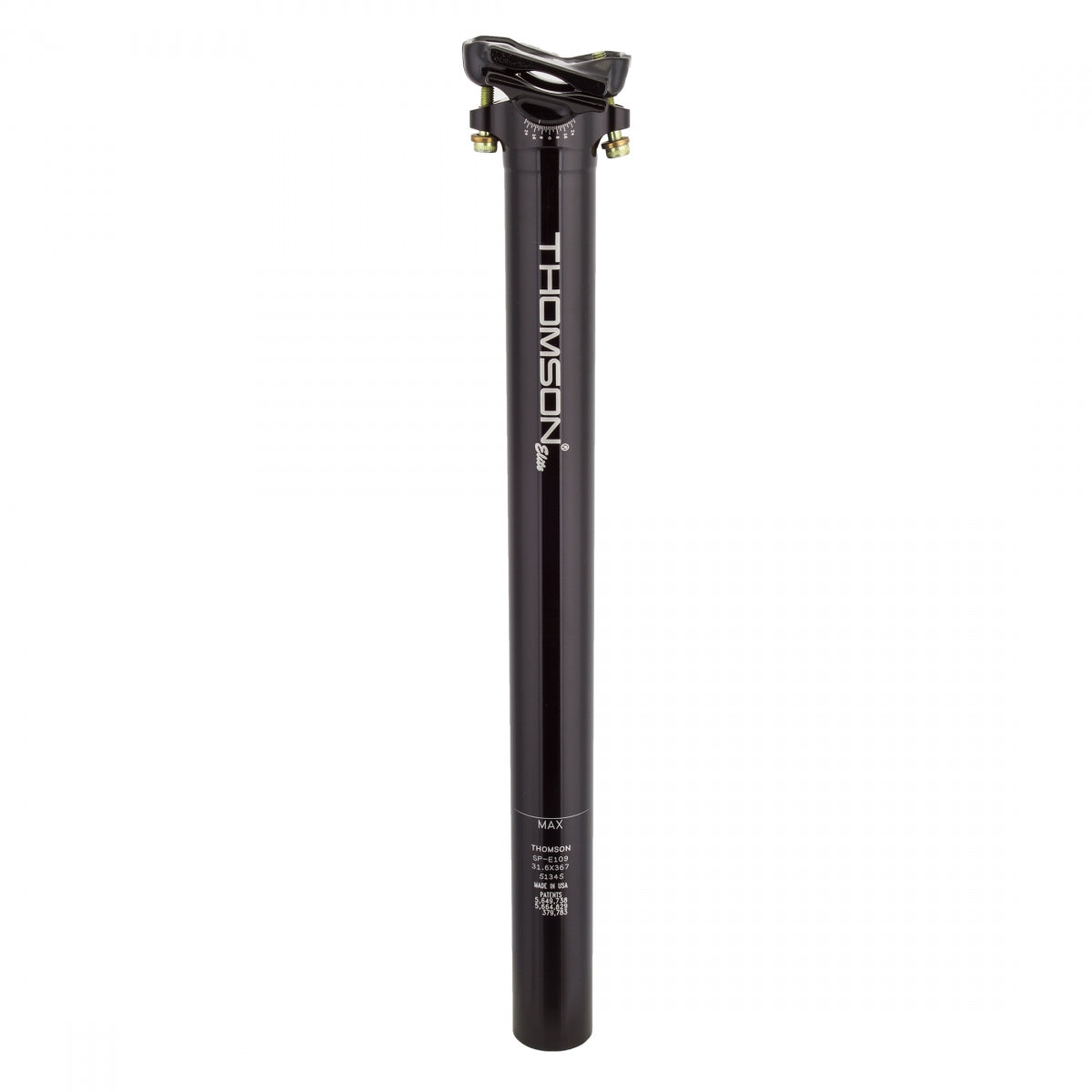 Thomson 31.6 367M Matte 31.6mm 367mm Setback Seatpost Black