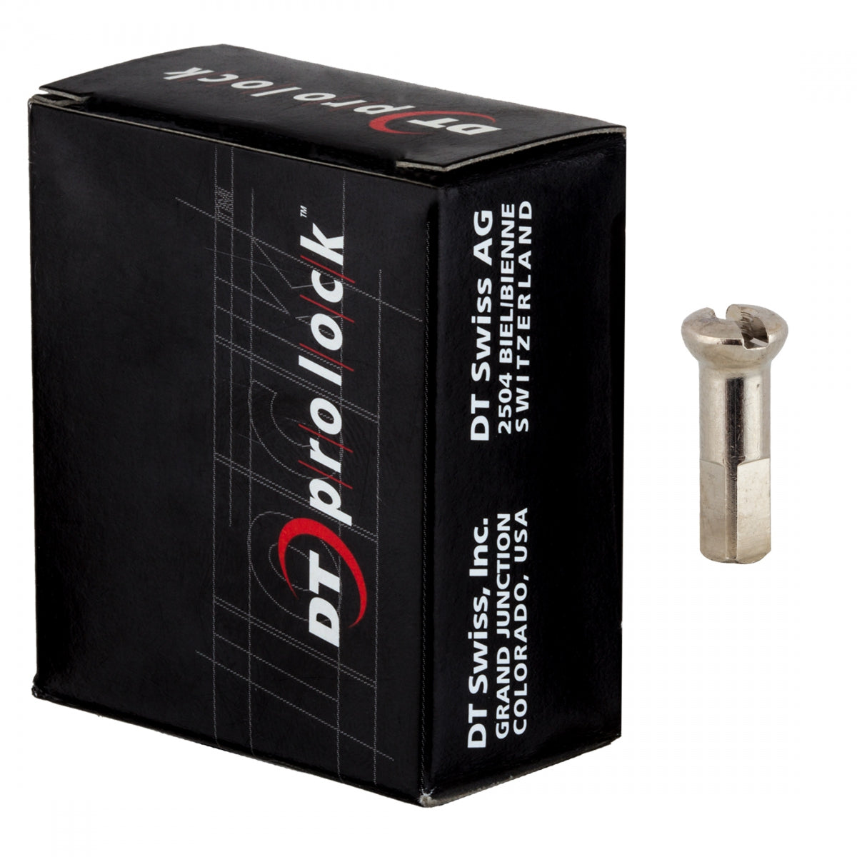 Spoke Nipple Dt Brass 2.0X14Mm Prolock/Prohead Silver Bxof100