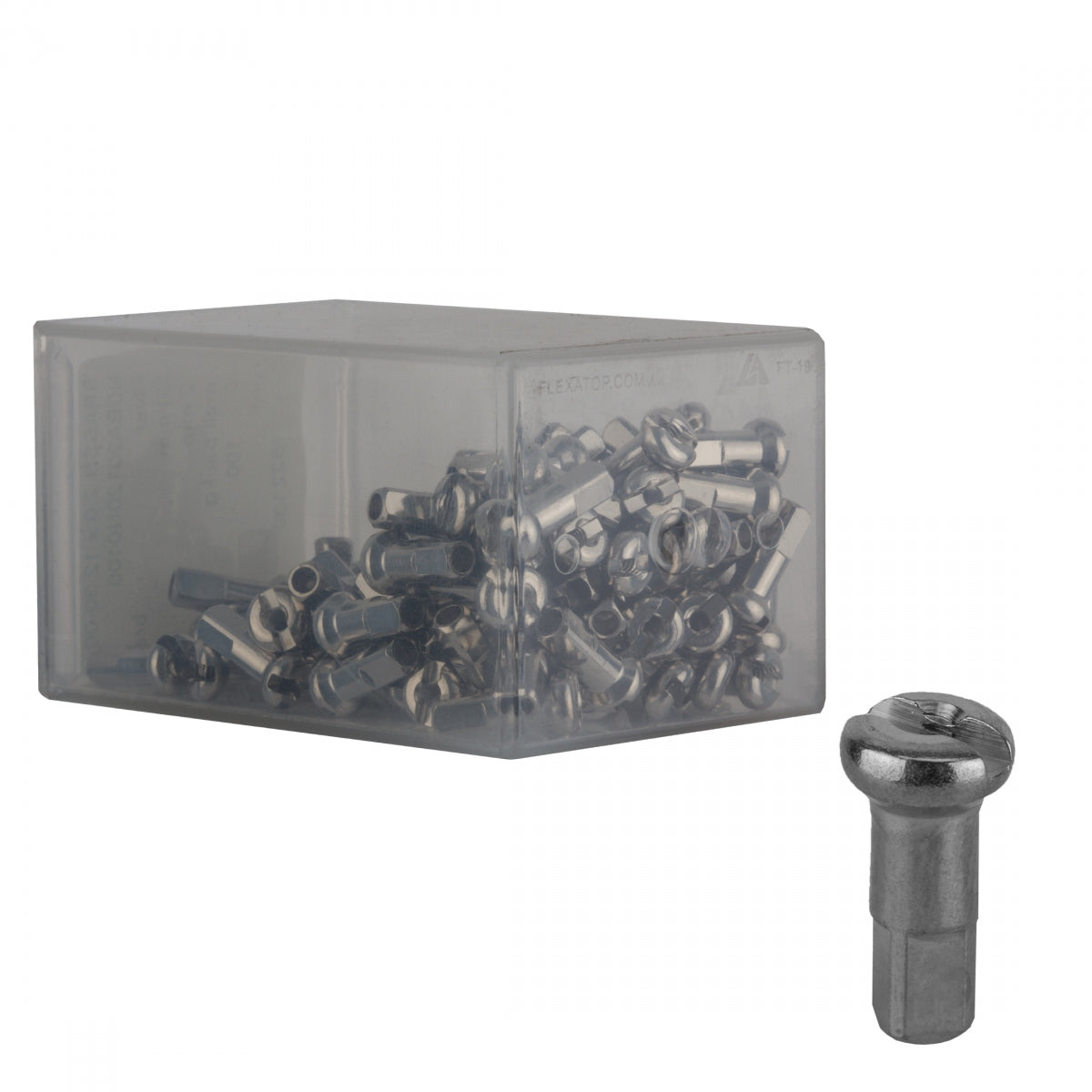 Spoke Nipple Dt Brass 1.8X12Mm Silver Bxof100