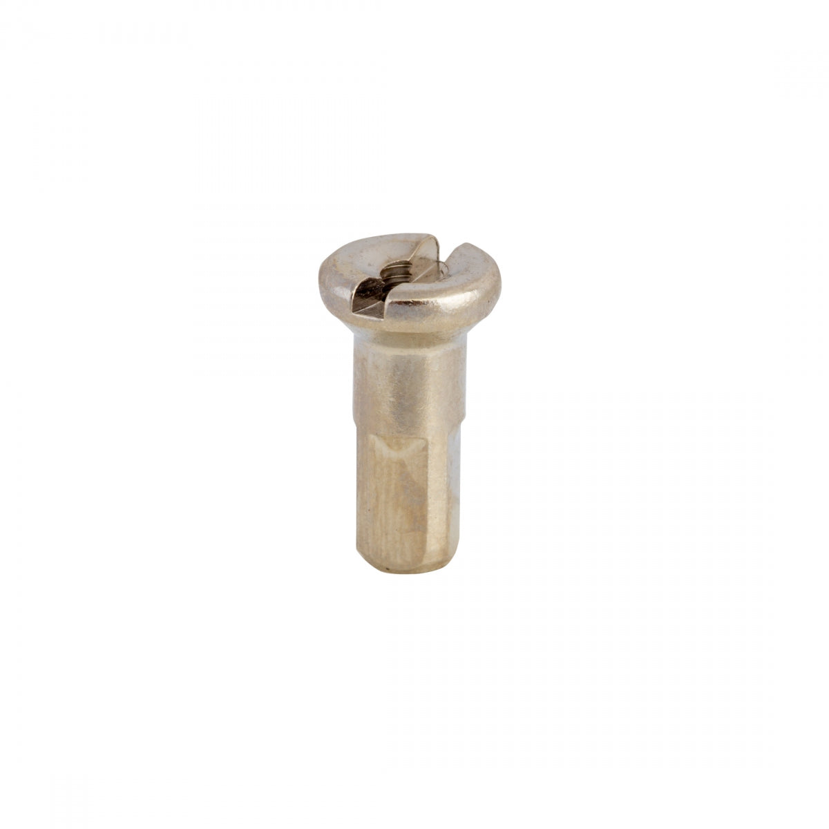 12 HD Spoke Nipple, Brass, 12 gauge x 13mm long, Silver, EACH