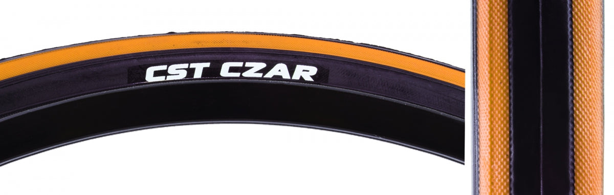 Tire Cstp Czar 700X25 Black/Or 120Psi Wire
