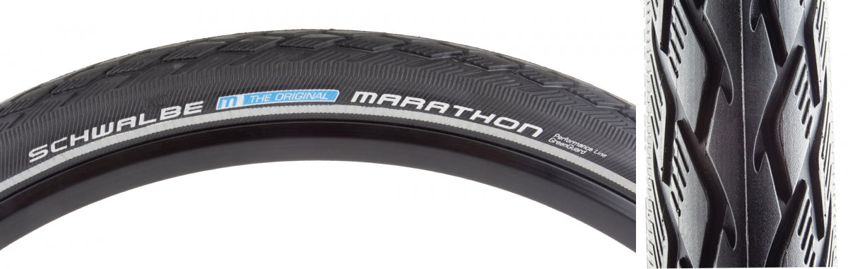 Tire Swb Marathon 16X1.75 Perf Twin Gn-Guard Black/Bk/Ref Endurance E25 Wire